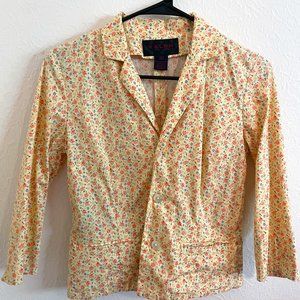 VTG Women's‎ RALPH LAUREN Country Yello Floral Corduroy Blazer Jacket Size Small